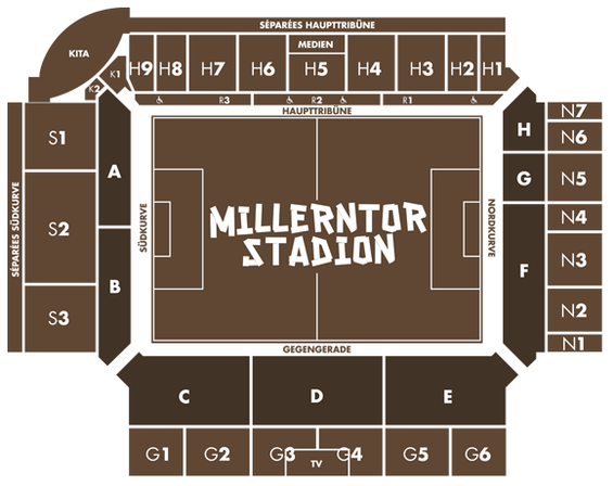 Stadionplan - Millerntor-Stadion