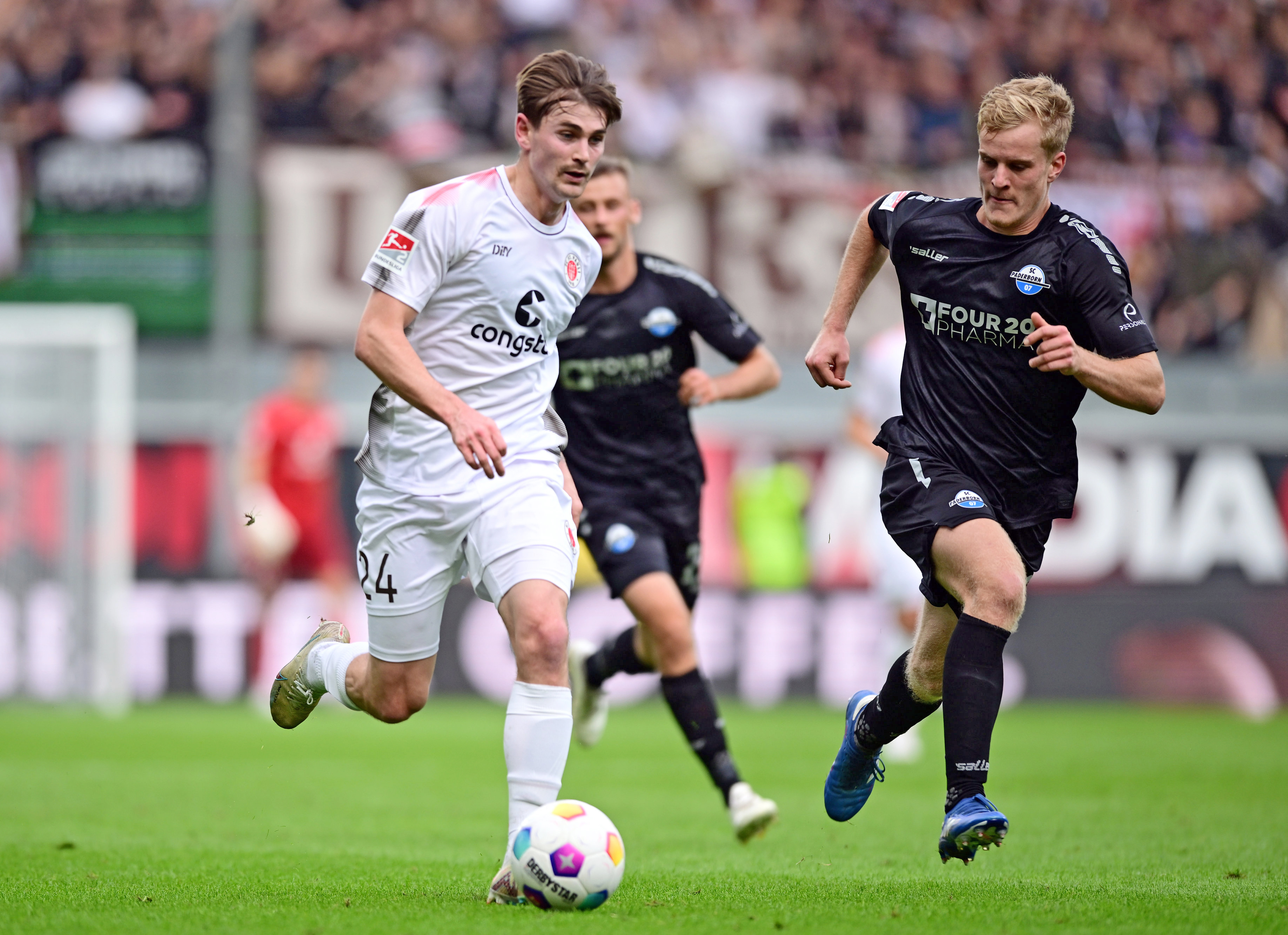 Connor Metcalfe came on after the interval against Paderborn.